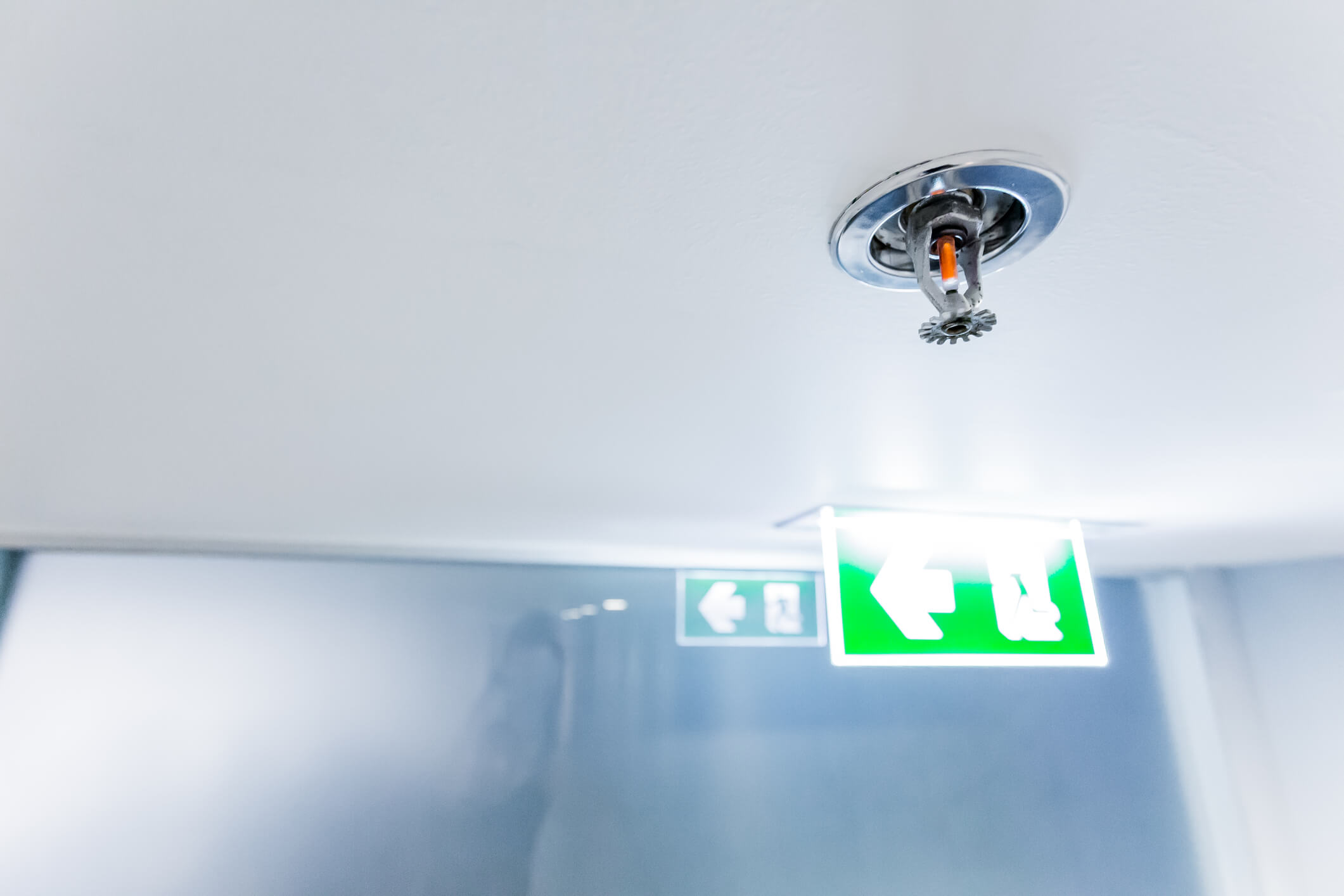 Fire Sprinkler Fireplace in the office for safety and to reduce damage in case of fire